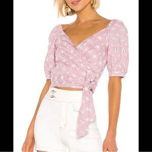 ASTR the label Dina orchid wrap top